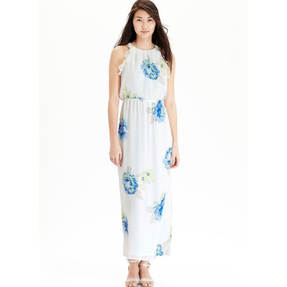 🆕 Old Navy White Floral Maxi Dress S Small NWT